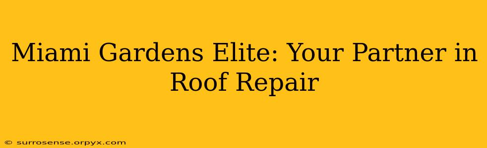 Miami Gardens Elite: Your Partner in Roof Repair